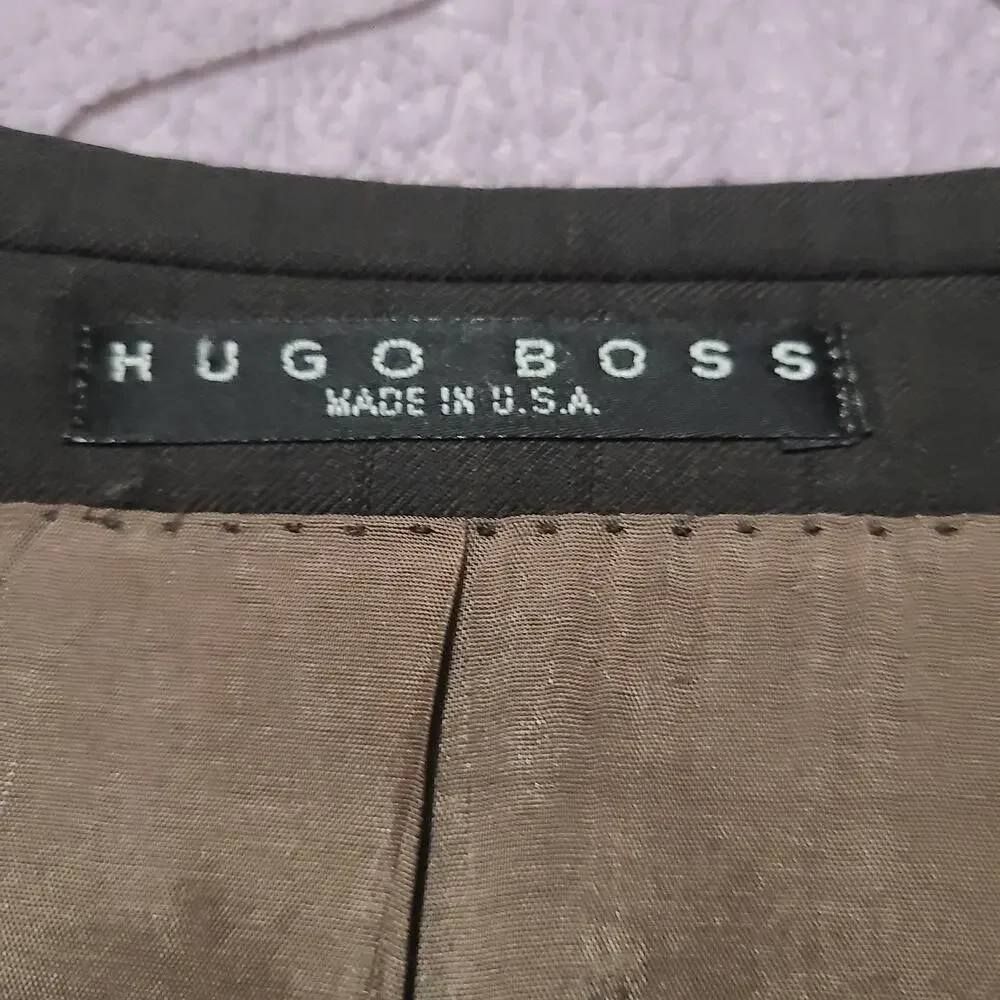 Hugo Boss Rossellini‎ Suit Jacket Blazer Mens 42 S Brown Wool